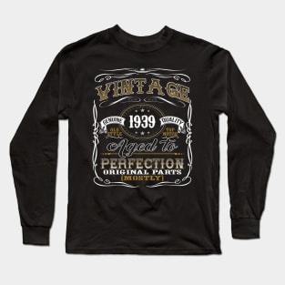 Vintage 1939 Shirt 80th Birthday Gift Eightieth Bday T Shirt Long Sleeve T-Shirt